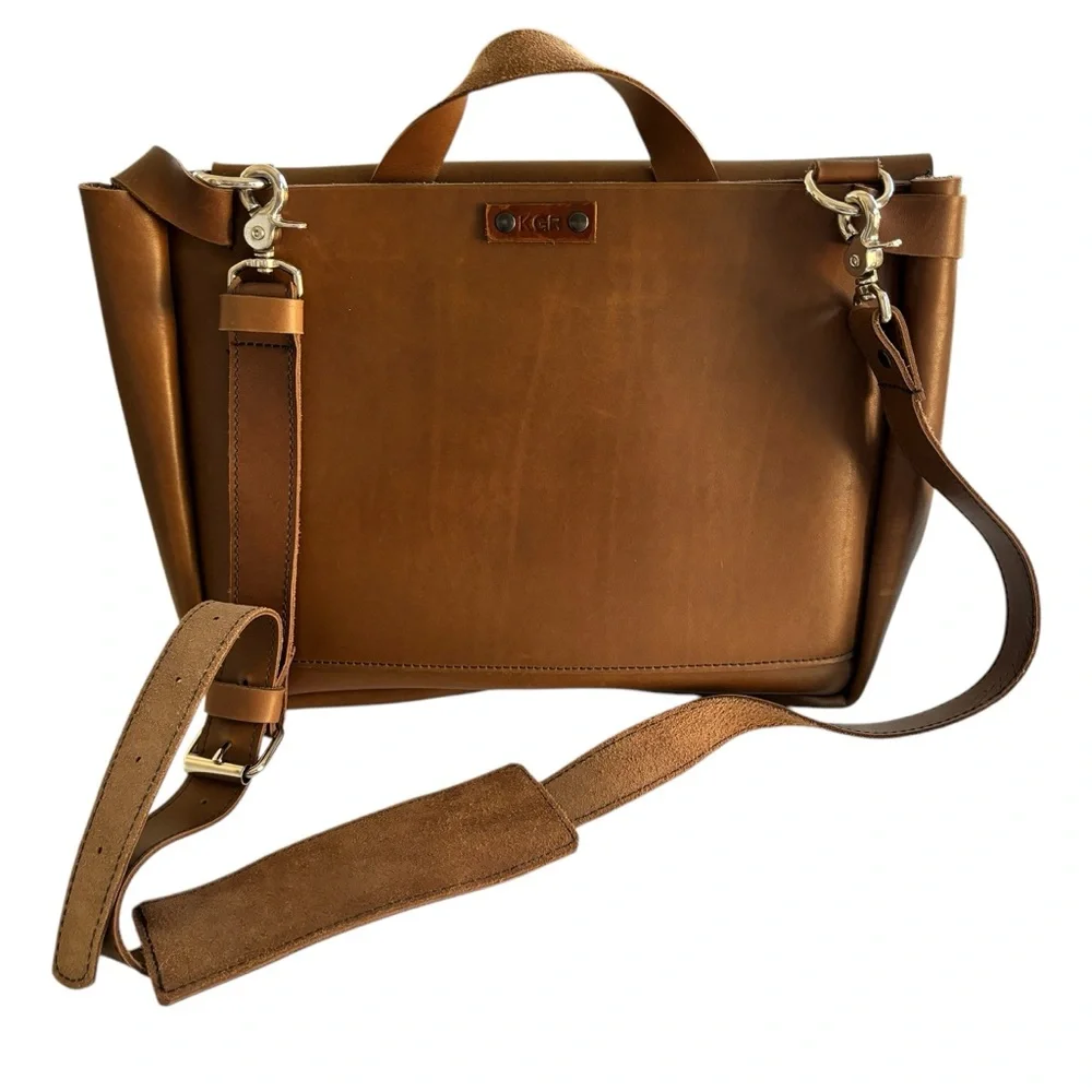 Copper River Bag Company Messenger Shoulder Bag Tan Leather
